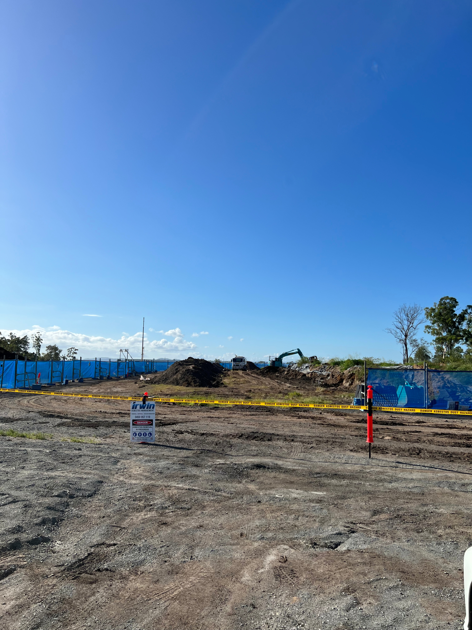 Irwin Services asbestos removal specialist at work on Brisbane job site